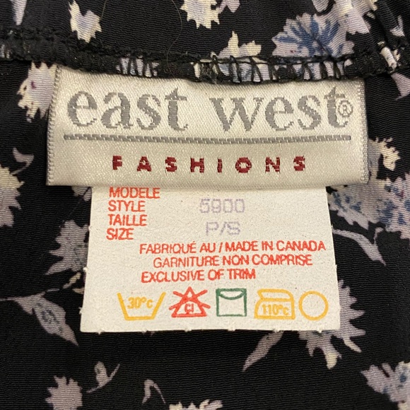 Vintage floral high waisted mini skirt, size small east west fashions - Picture 7 of 7